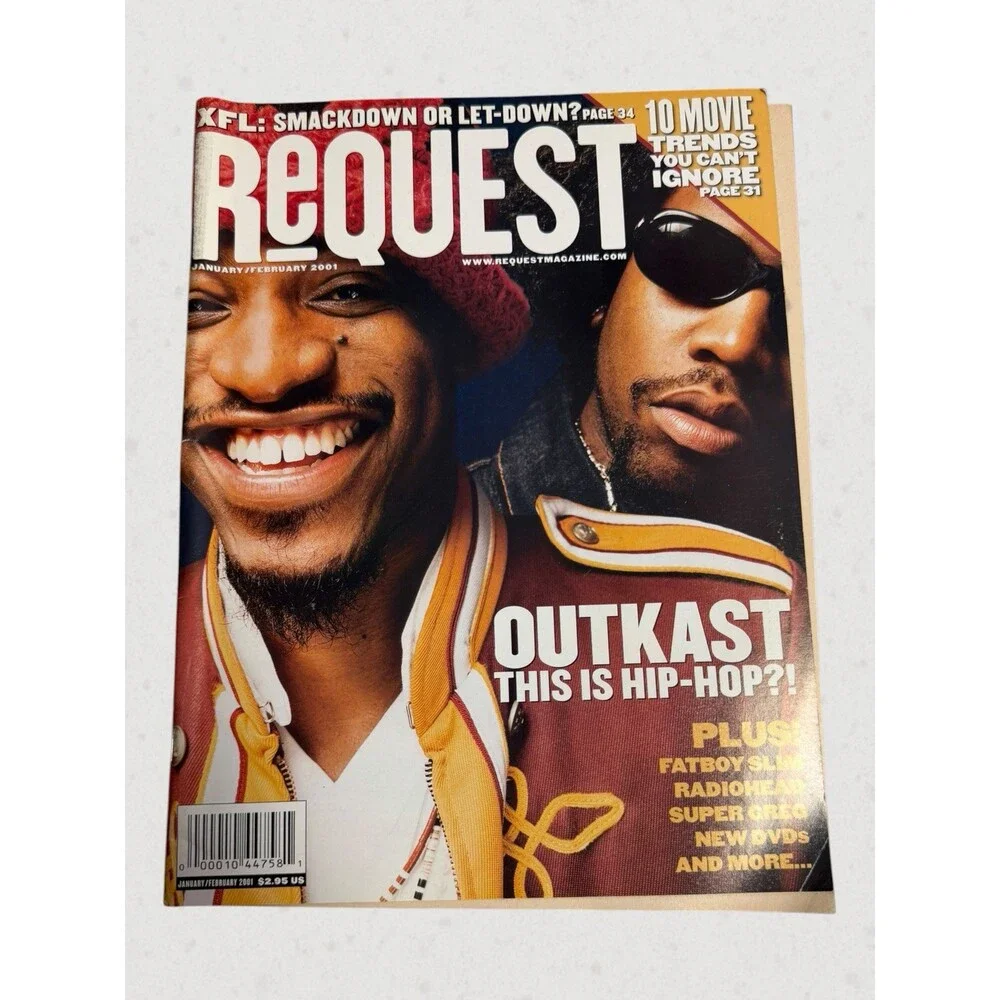 2001 JANUARY REQUEST MAGAZINE - OUTKAST FRONT COVER - H 10430